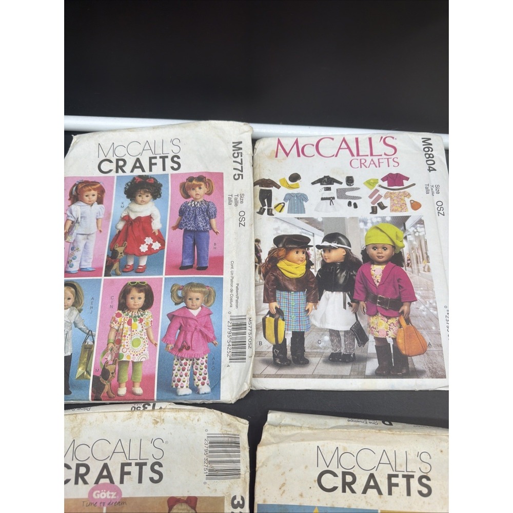 VTG Lot 6 McCalls 18" Doll Clothes Pattern 3275 P410 5775 6804 4336 4066 UNCUT - Picture 3 of 5